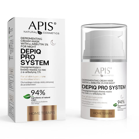 Masca-crema de noapte depigmentanta cu 1% arbutina Depiq Pro System, 50 ml
