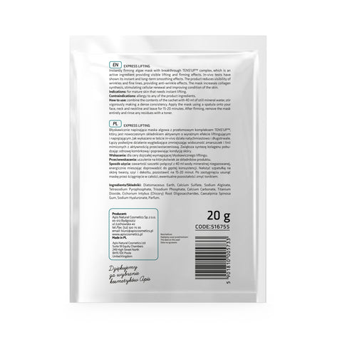 Masca alginata Express Lifting pentru lifting, Monodoza, 20 g