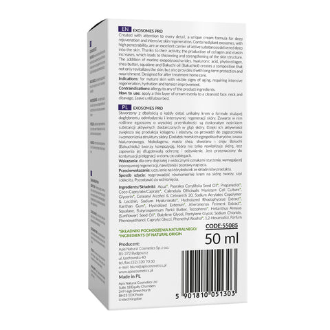 Crema biostimulatoare Exosomes Pro cu exozomi vegetali, 50 ml