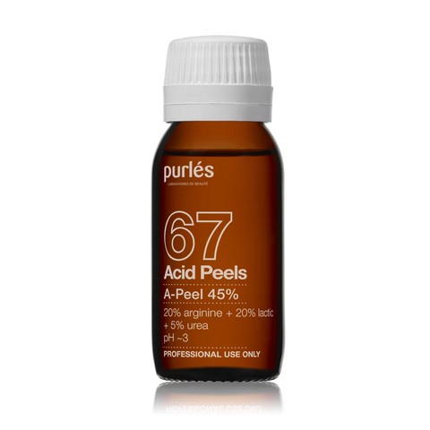 Purles 67 A-Peel 45% cu pH~3 (Arginina 20%, Lactic 20%, Uree 5%), 50 ml