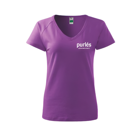 Tricou mov cu logo Purles
