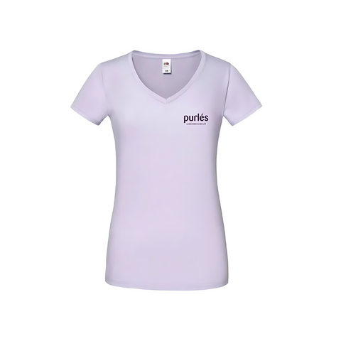 Tricou lavanda cu logo Purles