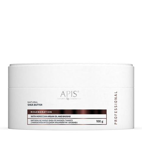 Unt de shea natural pentru masaj facial cu ulei de argan marocan si baobab, 100 g
