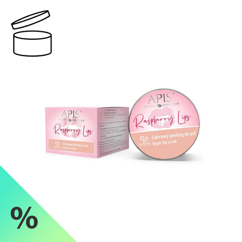 Scrub de buze cu zahar Raspberry Lips, 10 ml (desigilat)