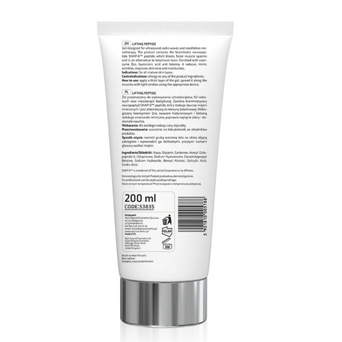 Gel Lifting Peptide pentru Ultrasunete cu peptida SNAP-8, 200 ml