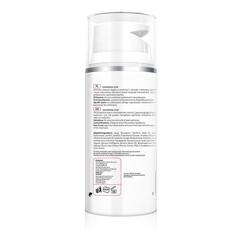 Crema hidratanta Stop Cuperoza cu ginkgo biloba, 100 ml