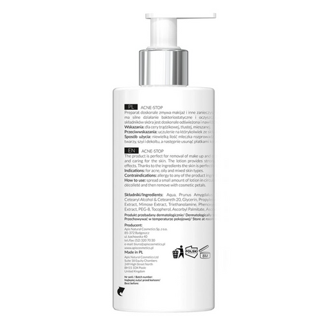 Lapte Demachiant Acne Stop, 300 ml