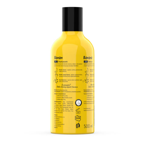Gel de dus Fruit Shot cu banane, 500 ml