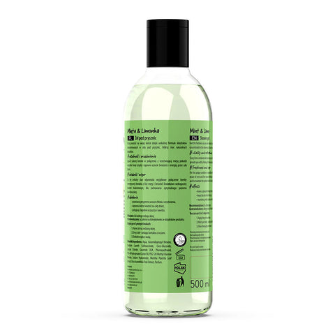 Gel de dus Energy Shot cu extract de lime si menta, 500 ml