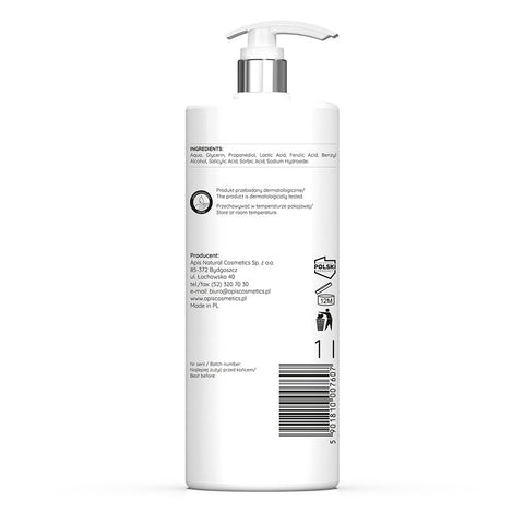 Tonic hidrodermabraziune hibrid cu acid lactic si ferulic, EXPERT MED CARE, 1000 ml