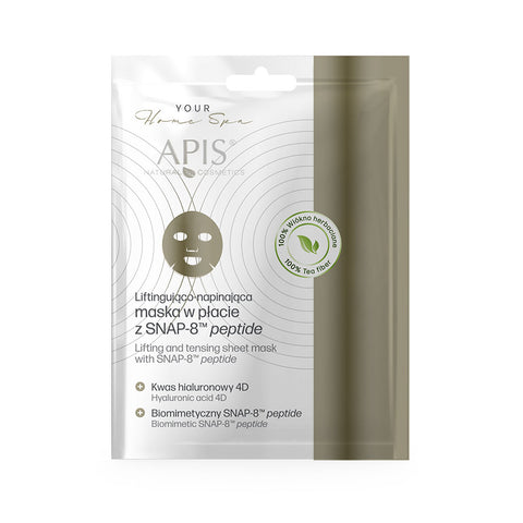 Masca Servetel natural de ceai verde pentru lifting cu peptida SNAP-8, Monodoza