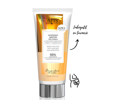 Nectar pentru corp Wealth of Honey cu laptisor de matca, miere si ulei de migdale, 200 ml