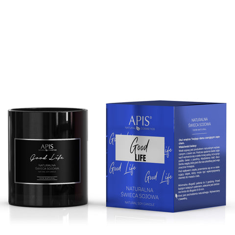 Lumanare naturala din soia Good Life, Aromaterapie si Masaj, 220 g