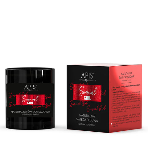 Lumanare naturala din soia Sensual Girl, Aromaterapie si Masaj, 220g