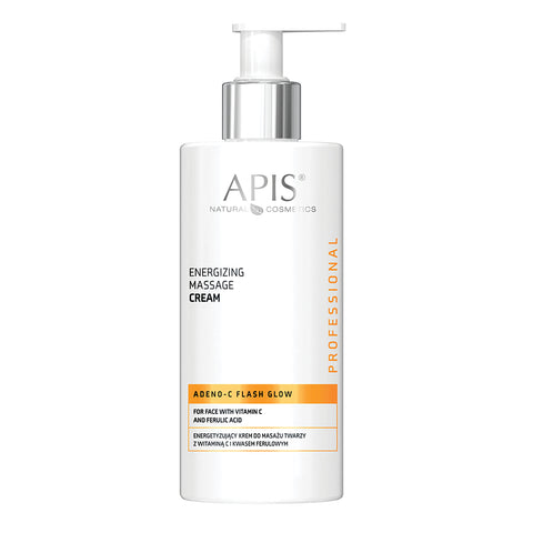 Crema pentru masaj facial energizanta Adeno-C Flash Glow cu vitamina C si acid ferulic, 300 ml