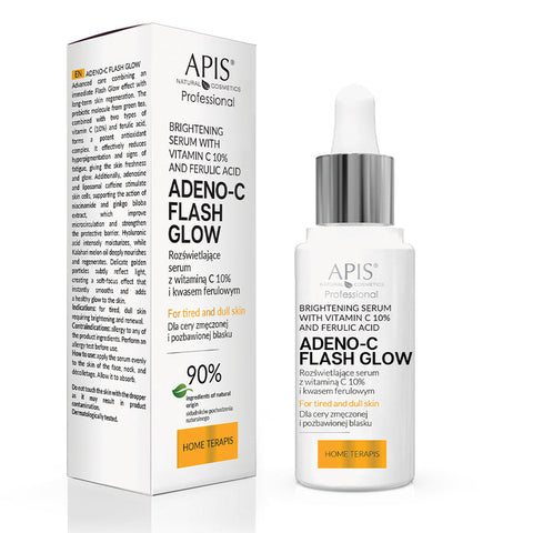 Kit complet Adeno-C Flash Glow by Apis cu vitamina C