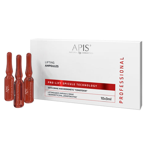 Fiole sterile concentrate pentru lifting Pro-Lift Spicule Technology cu DMAE si conotoxina biomimetica, 10x3 ml