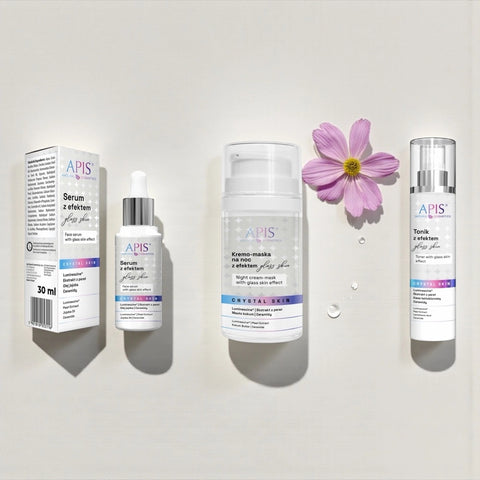 Kit complet Crystal Skin by Apis pentru efect radiant si "piele de sticla"