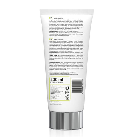 Masca gel intens hidratanta Hydro Evolution cu extract de pere si rubarba, 200 ml