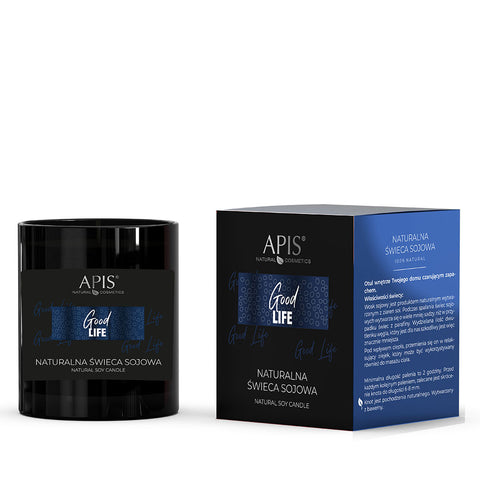 Lumanare naturala din soia Good Life, Aromaterapie si Masaj, 220 g