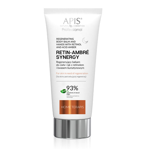 Balsam regenerant pentru corp si maini de noapte Retin-Ambre Synergy cu retinol si acid succinic, 200 ml
