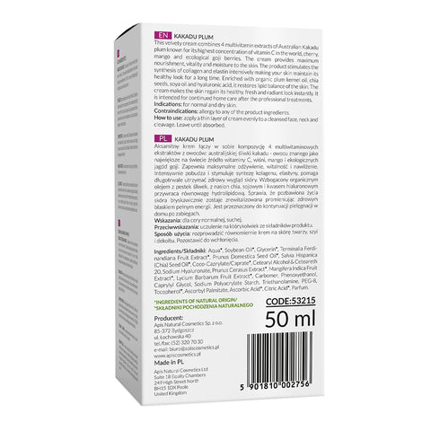 Crema hidratanta Kakadu Plum cu extract de prune, 50 ml