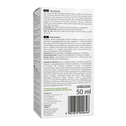 Crema de fata hidratanta si de netezire pentru barbati, 50 ml