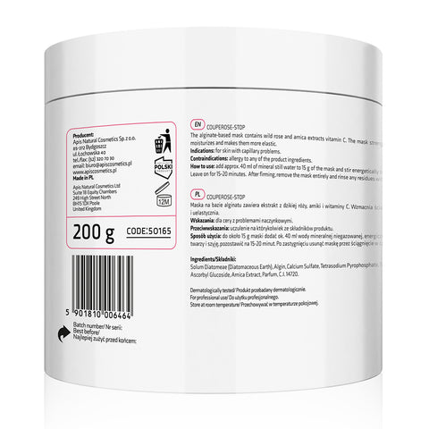 Masca alginata Stop Cuperoza cu trandafir salbatic si vitamina C, 200 g