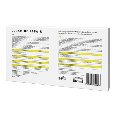 Fiole regenerante Ceramide Repair cu ceramide si beta glucan, 10 x 3 ml