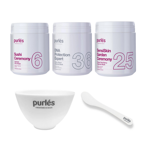 Kit promotional 3 masti alginate Purles + bol si spatula gratis