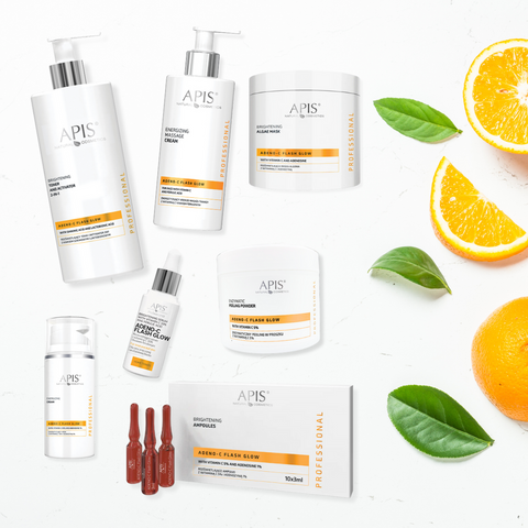 Kit complet Adeno-C Flash Glow by Apis cu vitamina C