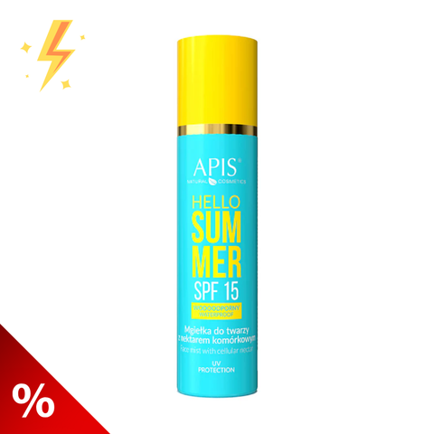 Spray de fata pentru protectie solara Hello Summer cu nectar celular si SPF 15, 150 ml (lichidare)