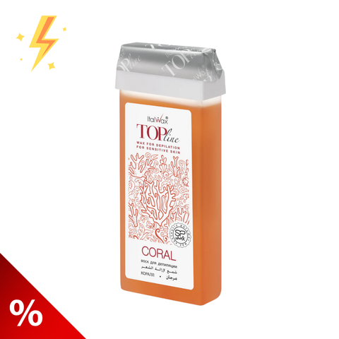 Ceara cartus de epilat liposolubila TopLine Coral, 100 ml (lichidare)