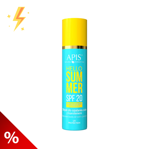 Ulei de corp pentru protectie solara Hello Summer cu caroten si SPF 20, 150 ml (lichidare)