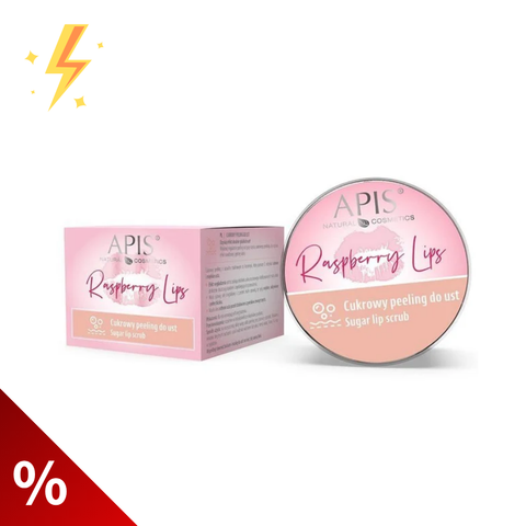 Scrub de buze cu zahar Raspberry Lips, 10 ml (lichidare)