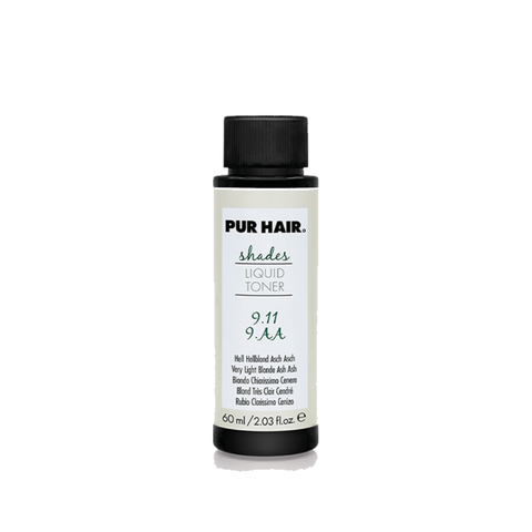 Toner profesional pentru par Pur Hair Shades nuanta blond foarte deschis cenusiu 9.11/9AA, 60 ml