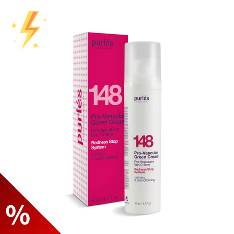 Purles 148 Crema Verde Pro-Vascular Redness Stop, 50 ml (lichidare)