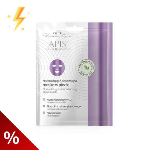 Masca Servetel natural normalizanta si hidratanta cu Niacinamide, Monodoza (lichidare)