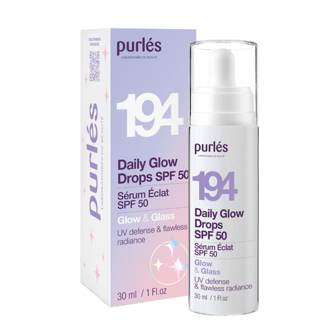 Purles 194 Picaturi pentru luminozitate cu SPF 50 si efect de "glass skin", 30 ml
