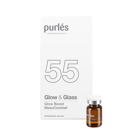 Purles 55 Fiole MezoCocktail Glow Boost cu efect de "glass skin", 5x3 ml