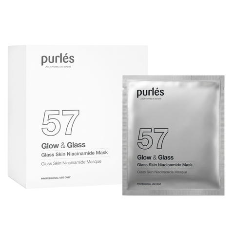 Purles 57.1 Masca monodoza cu niacinamide pentru efect de "glass skin", 5 buc