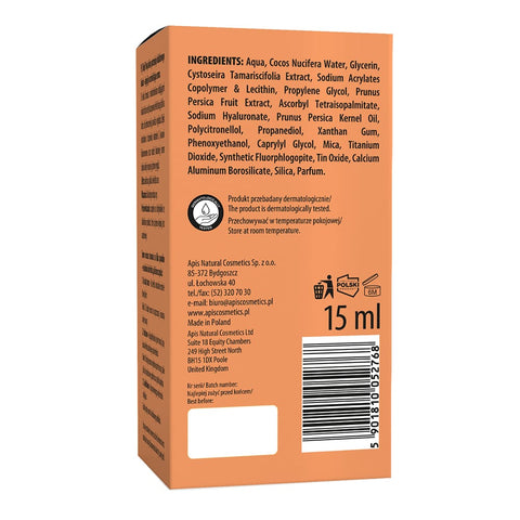 Ser iluminator Peachy Skin Glow cu extract de piersica, 15 ml