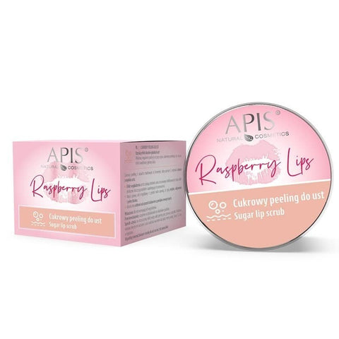 Scrub de buze cu zahar Raspberry Lips, 10 ml