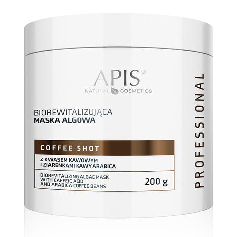 Masca alginata biorevitalizanta Coffee Shot cu acid cafeic si boabe de cafea, 200 g