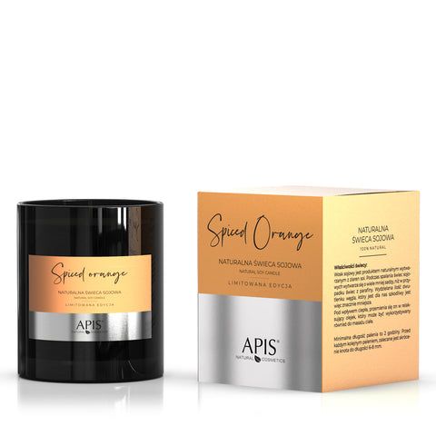 Lumanare naturala din soia Spiced Orange, Aromaterapie si Masaj, 220g